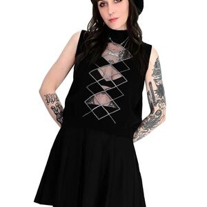 FOXBLOOD Courtney Shayne's Sweater Vest [Black/Grey]